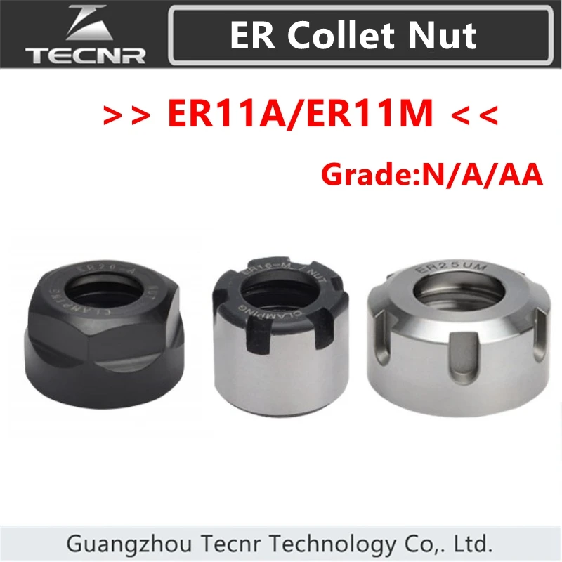 High Precision ER11A ER11M ER11 spring collet nut for CNC router