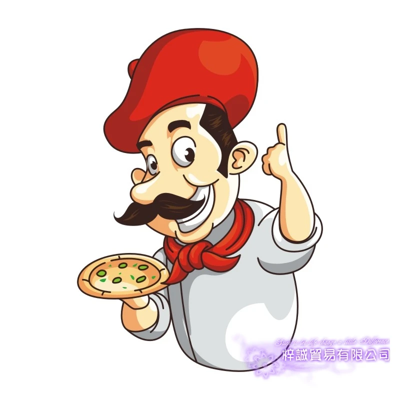 Chef Express Pizza Sticker Food Restaurant Decal Poster Vinyl Art Wall Decals Pegatina Decor Mural Pizza Decal Sticker