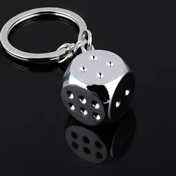 DoreenBeads Stainless Steel Silver Color Key Chain Square Dice Pendants Fashion Personality Creative Gift For Men,1 Piece 2018