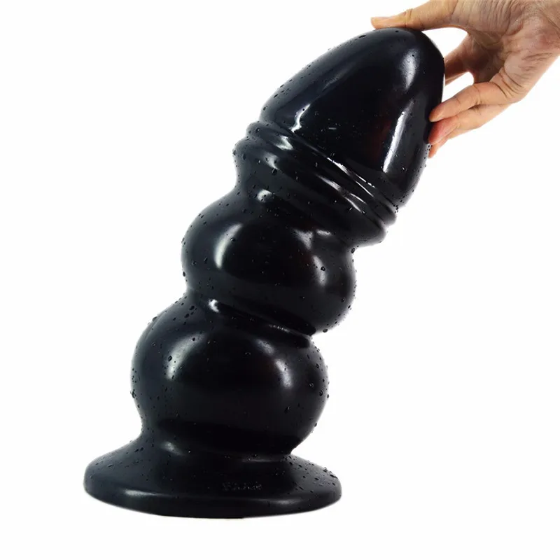 36*12.7cm Super big Anal Plug Black Anus Massage anal dilator Erotic Sex toy Butt Stopper Tower Shape giant anal dildo butt plug