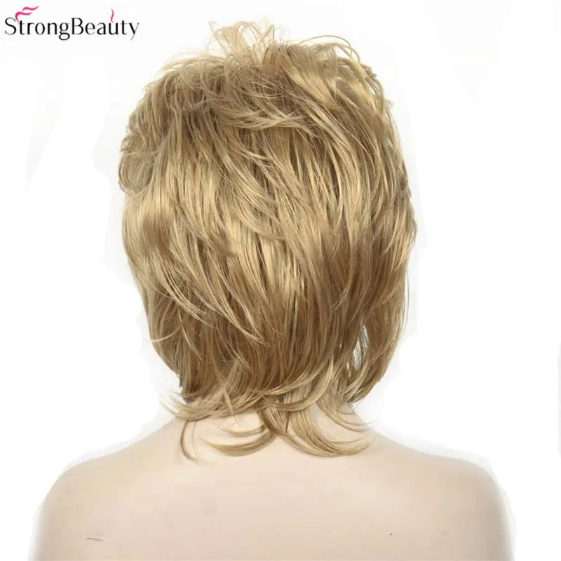 StrongBeauty Short Straight Wigs Women Synthetic Hair Capless Wig Many Color