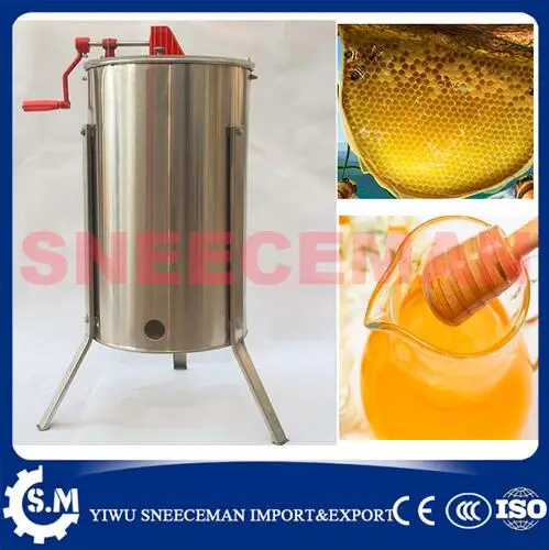 Macchina per l'estrazione dell'estrattore di miele con agitatore manuale a due scatole in acciaio inossidabile 304