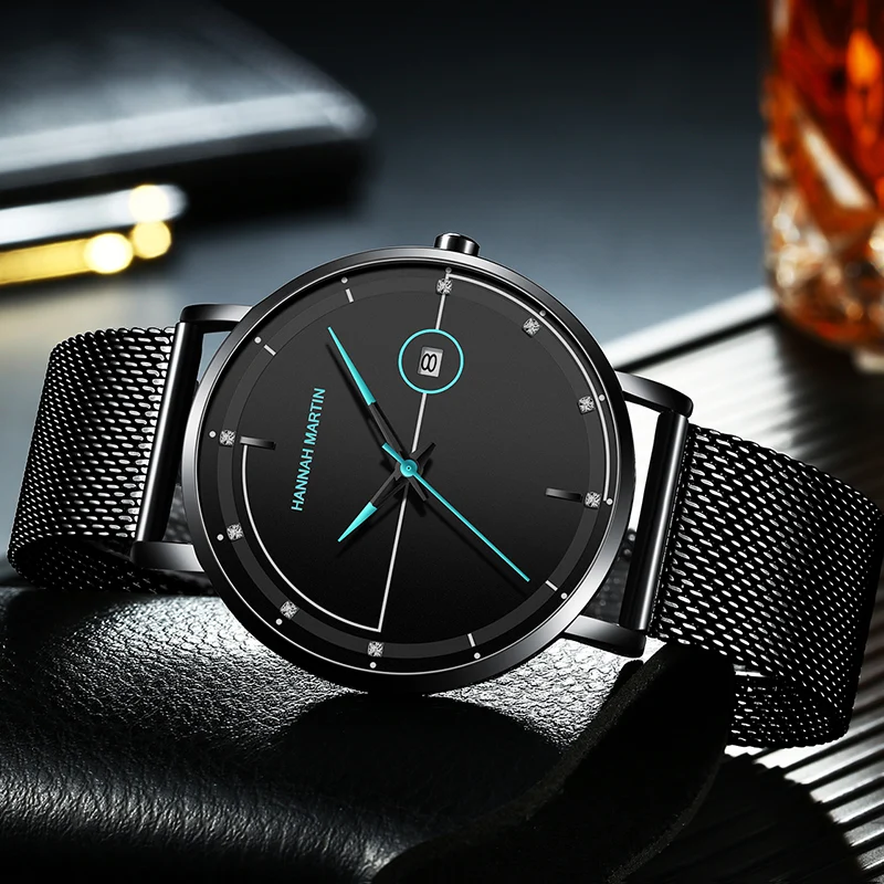 Men Watch Date Top Brand Luxury Japan Movement Quartz Casual Sport Stainless Steel Ultra Thin Waterproof Watch Relogio Masculino