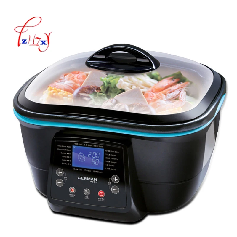 

Home multi-function Electric Cooker for Hot Pot/grill/steam/pan fry/deep fry/bake/cake maker DFC-818 food Cooking machine 220v