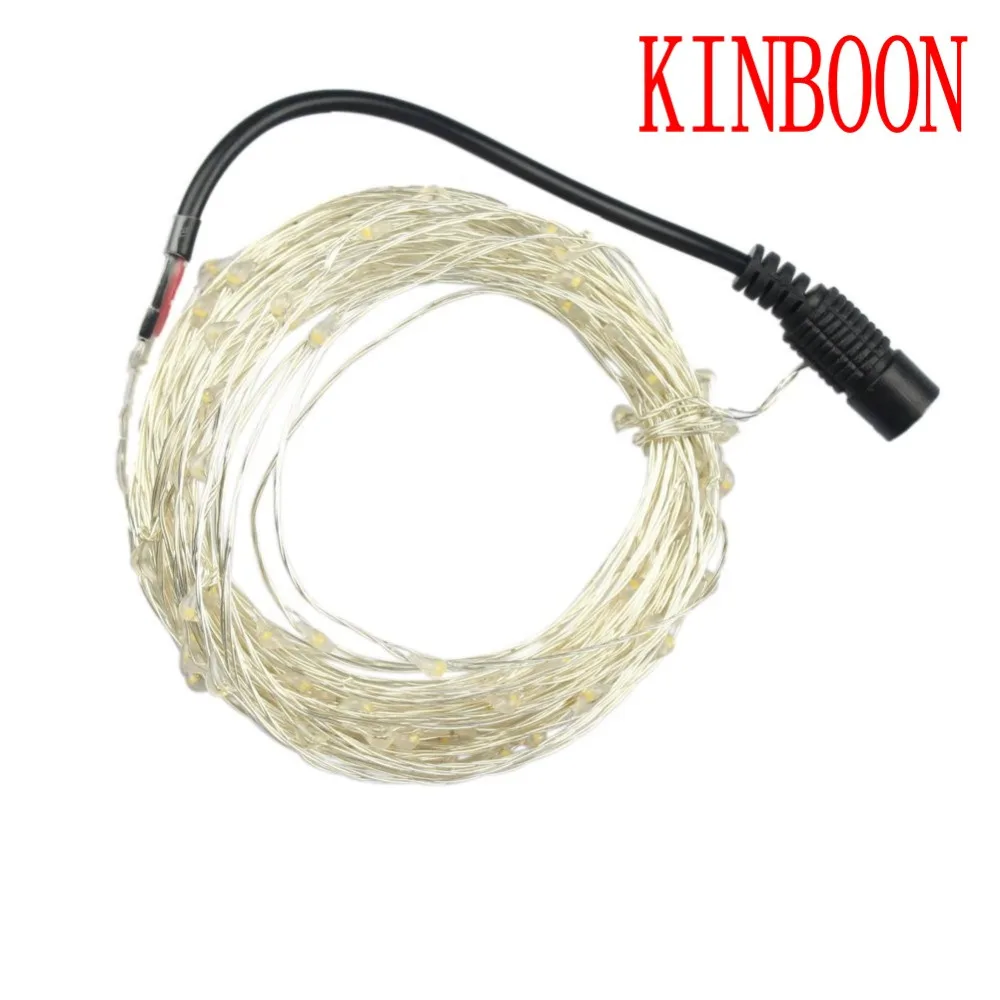 20 متر/30 متر Led سلسلة مقاوم للماء مرنة الفضة الأسلاك النحاسية لعيد الميلاد الطرف الديكور الباحة حديقة في الهواء الطلق مع محول DC12V #5