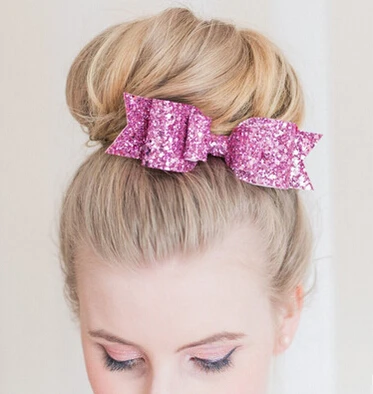 

ON SALE 1PCS Sequin Bowknot Hair Clip Sweet Glitter Hair Bow Clips Sequin Europe Women Headdress Accessories