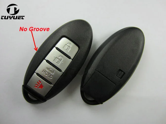 No Groove Old Model 4 Buttons Smart Remote Key Shell for GTR Case For Nissan Old Sylphy Teana Qashqai X-Trail With Key Blade