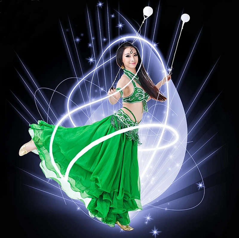 1PC Belly Dance LED Poi thrown Ball for women Professional dancing hand-Props LED Light Poi  Balls belly dance Accessories