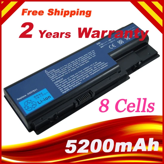 

14.8V 5200mAh 8 Cells Laptop battery for ACER Aspire 7540G 7720G 7720Z 7730G 7530G 7738G 7736ZG 8730ZG 8930G