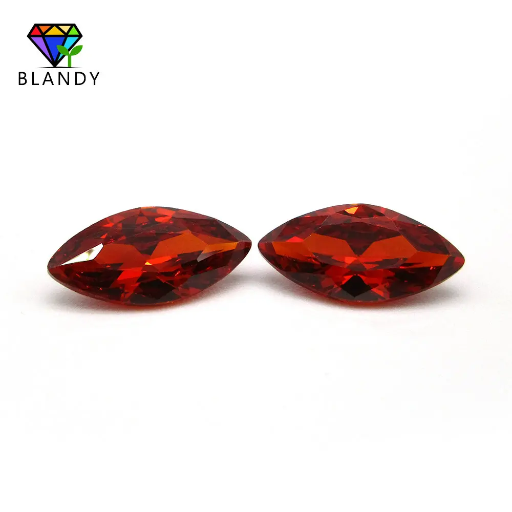 1.5x3~10x20mm Marquise Shape Garnet 5A Cubic Zirconia Stone Synthetic Gems CZ stone For Sale