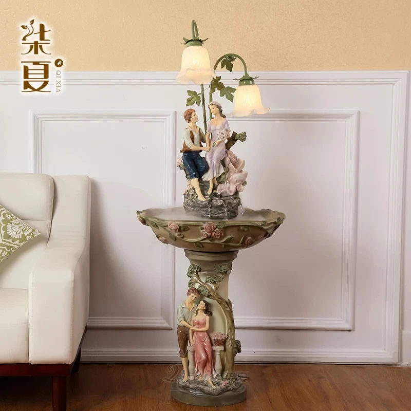 

Seven European summer indoor water fountain water decoration room humidifier Home Furnishing creative lamp decorations