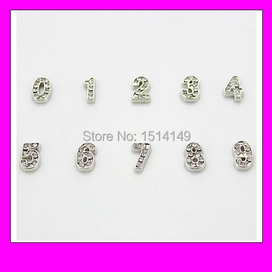 

Hot Selling Mix 0-9 Crystal Number Floating Charms Living Glass Memory Locket Jewelry Accessory