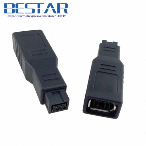 IEEE 1394 IEEE1394 6PIN Female to 1394b 9PIN male firewire 400 TO 800 adapter