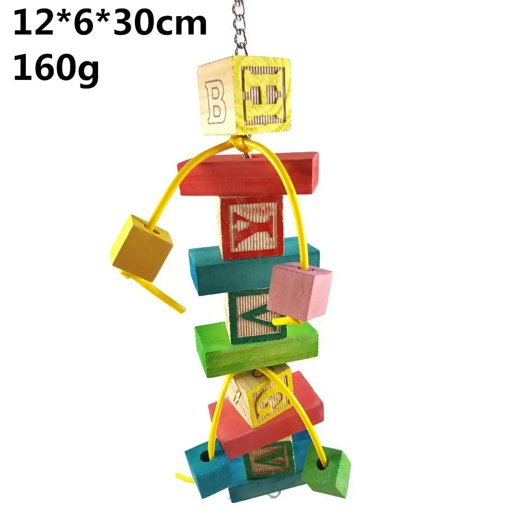 Huisdier Producten Vogel Benodigdheden Papegaai Knagen Speelgoed Diy Claw Paw Halter Kleur Hout Touw Slijpen Swing Station Ladder String Speelgoed