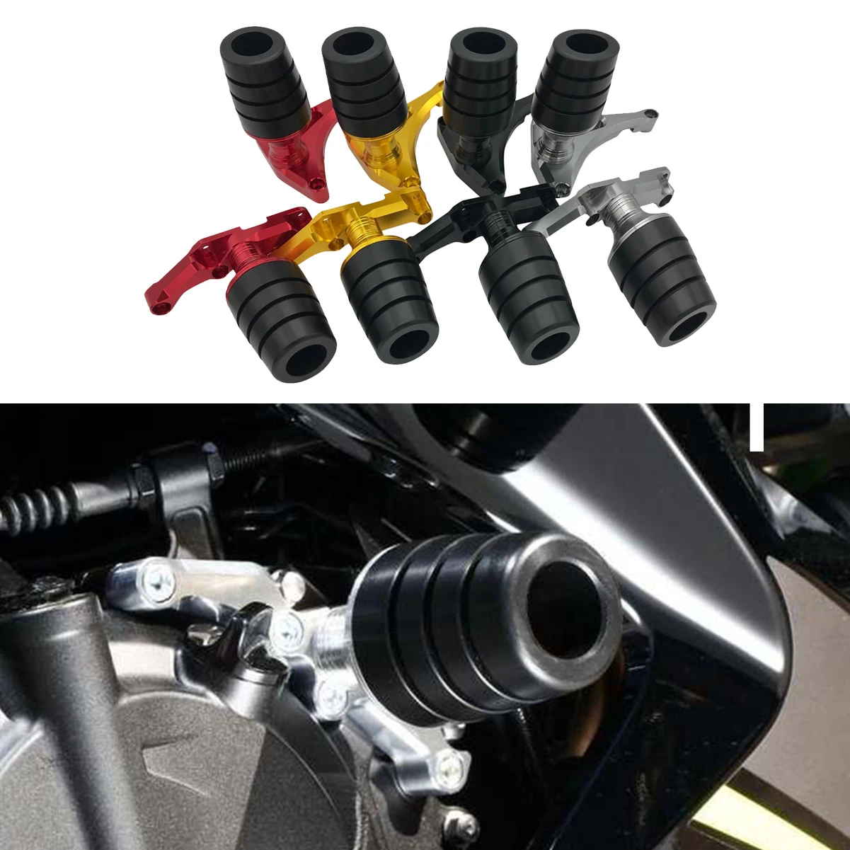 

For KAWASAKI NINJA 400 250 NINJA400 NINJA250 2017 2018 2019 2020 SEMSPEED Crash Falling Protection Motorcycle Frame Sliders