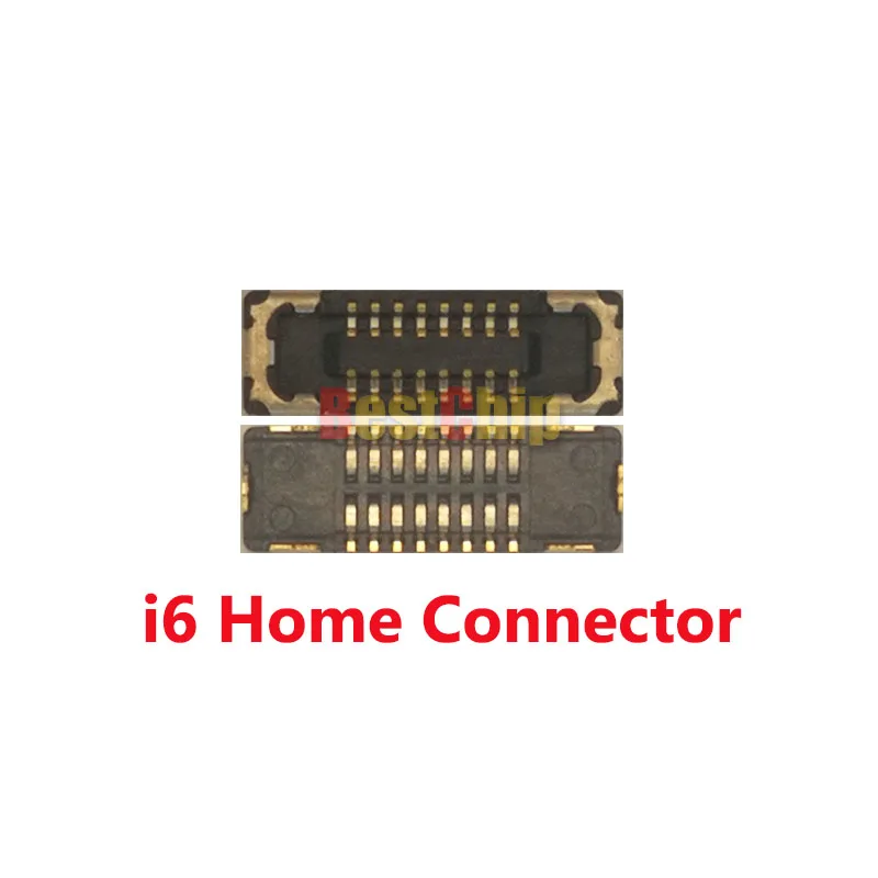 10pcs/lot Original J2118 Home button fingerprint FPC connector for iPhone 6 6G 4. 7 inch on motherboard