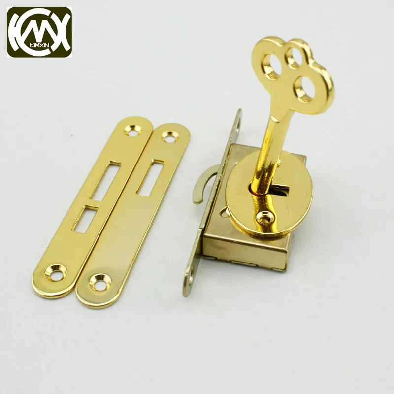 High-grade wooden box hardware accessories Cigar box lock Antique wooden box lock Equipped with screw 10pcs/lot W-018-E