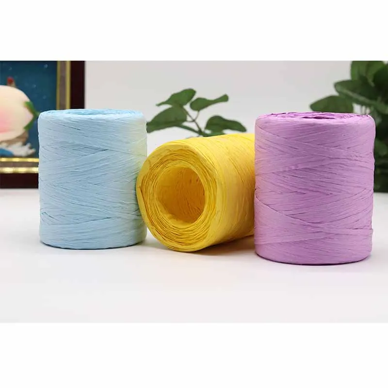 180M/roll Cotton Raffia Yarn for hand knitting Summer Hats Bags Knitted Crochet DIY Handmade Craft Knit Yarn Thread