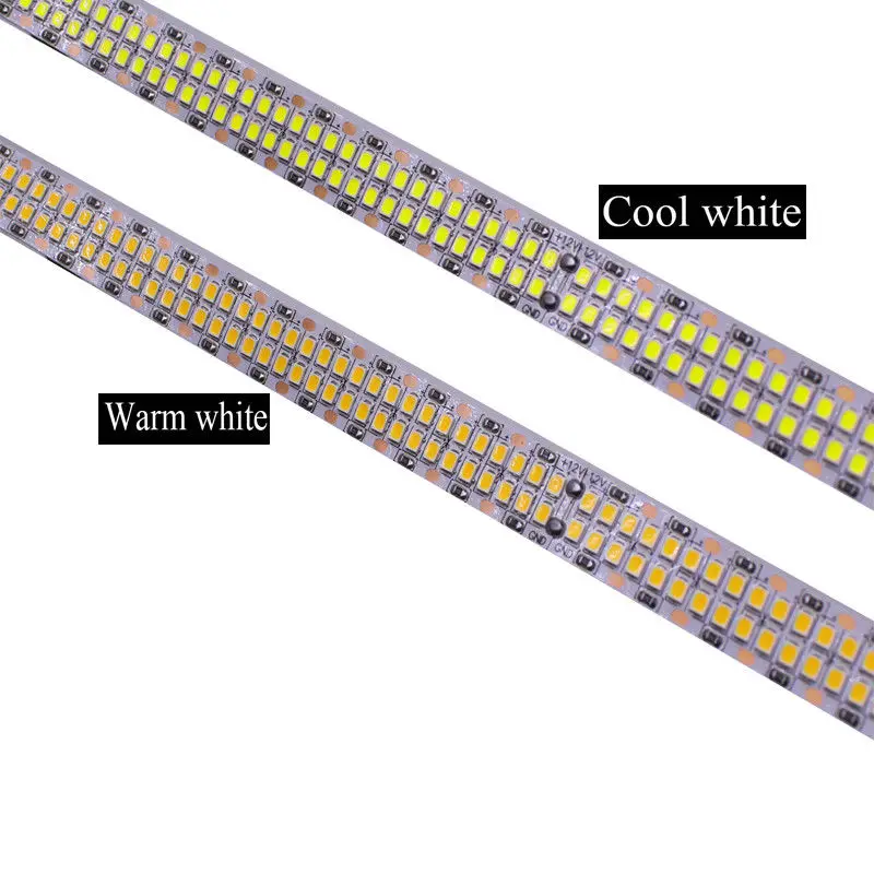 DC 12V 5M Super bright 480LEDs/m 2400LEDs/5m 2835 warm white/cool white Double Row Flexible LED strip