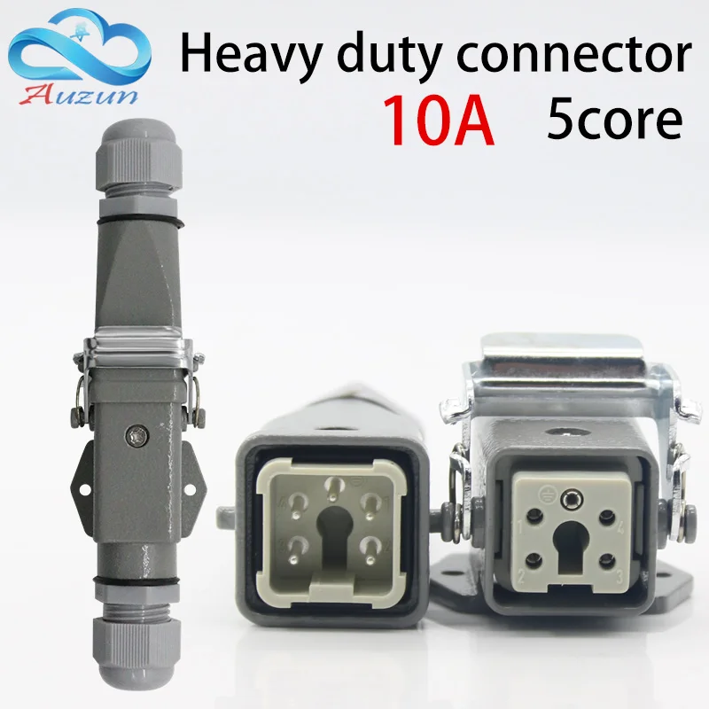 

Сверхмощный разъем 5 (4 + 1) 10A 250V ha-005-5-Горизонтальное соединение с винтовой ножкой