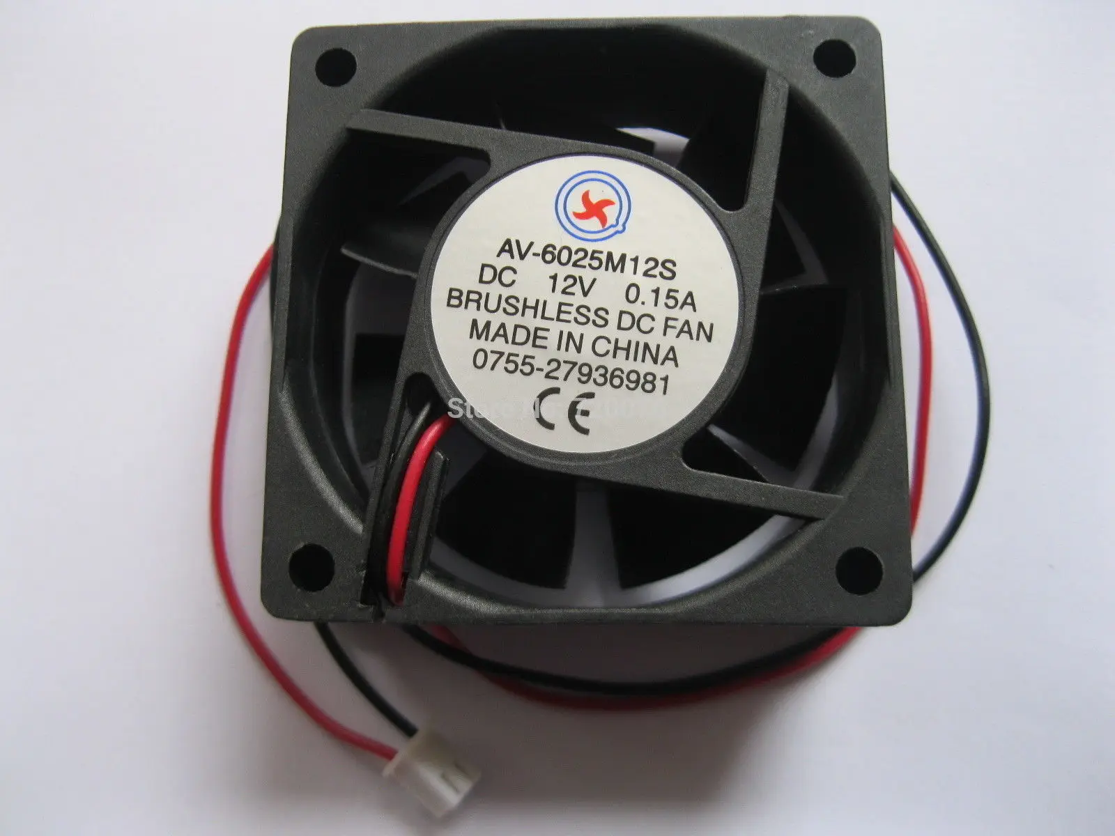 

1 pcs Brushless DC Cooling Fan 7 Blade 12V 6025S 60x60x25mm 2 Wire