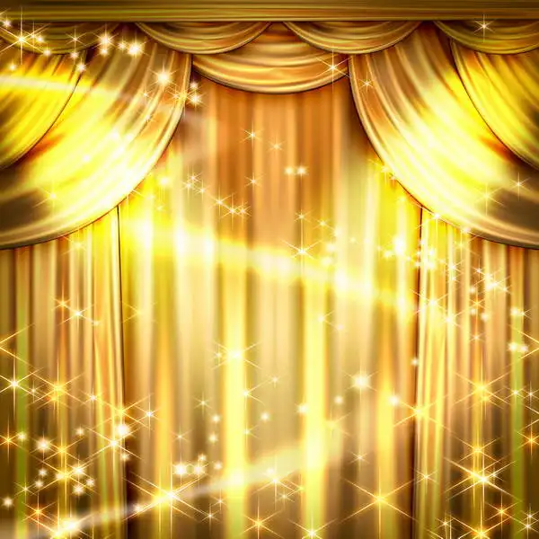 

Sparkly Glitter Gold Curtains Photography Backgrounds polyester or Vinyl cloth High quality Computer print party backdrop