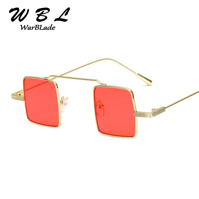 

WarBLade Women Retro Steampunk Sunglasses Men Small Square Sun Glasses Ladies Clear Red Blue Mirror Goggle Punk Eyewear 2019