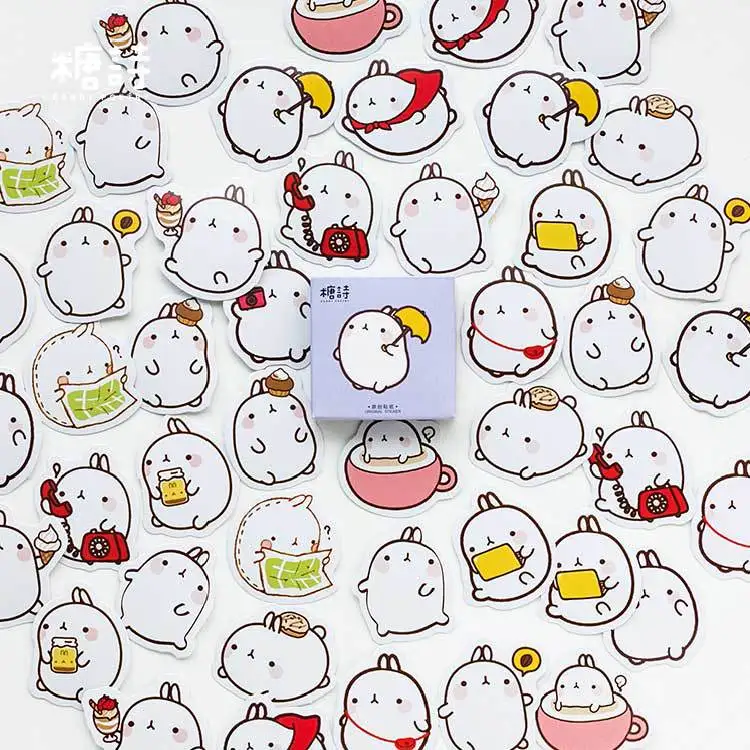 45 pcs/pack Cute Cartoon Animals Paper Stickers For Diary Calendar Albums Decoration Scrapbook Planner Journal Child Diy