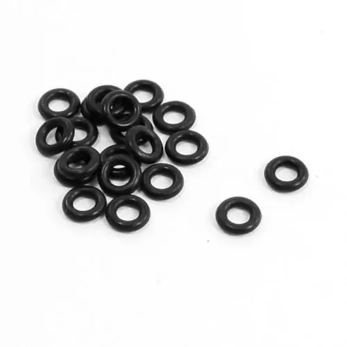 

100Pcs 4mm Outside Dia 1mm Thick Industrial Rubber O Rings Seal Black