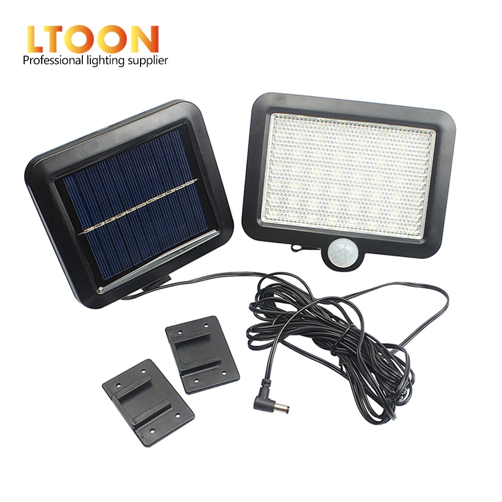 [LTOON]56 LED Solar Light Waterproof PIR Motion Sensor Wall Lamp Outdoor Garden Parks Security EmergencyStreet SolarGarden Light