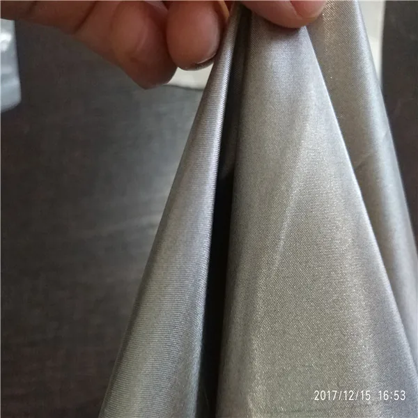 gray color shielding electroconductive fabric for bag lining