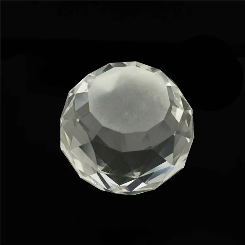 102pcs/Lot  30mm Transparent Color Crystal Faceted Ball With Flat Bottom Prism Balls