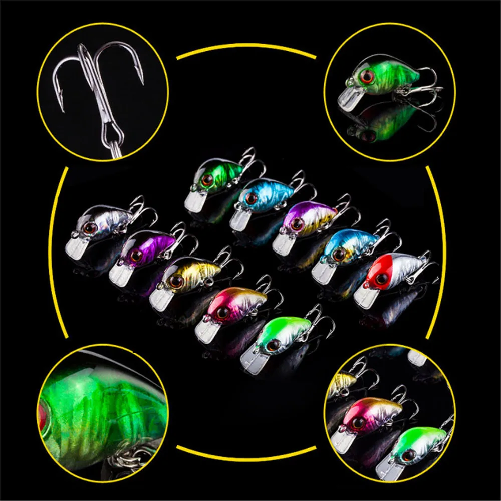 1Pcs 1.7g/26mm Wobbler Swim Mini Crankbait Fishing Lures Lifelike Hard Crank Lure With Sharp Hooks Bass Isca Fishing Pesca