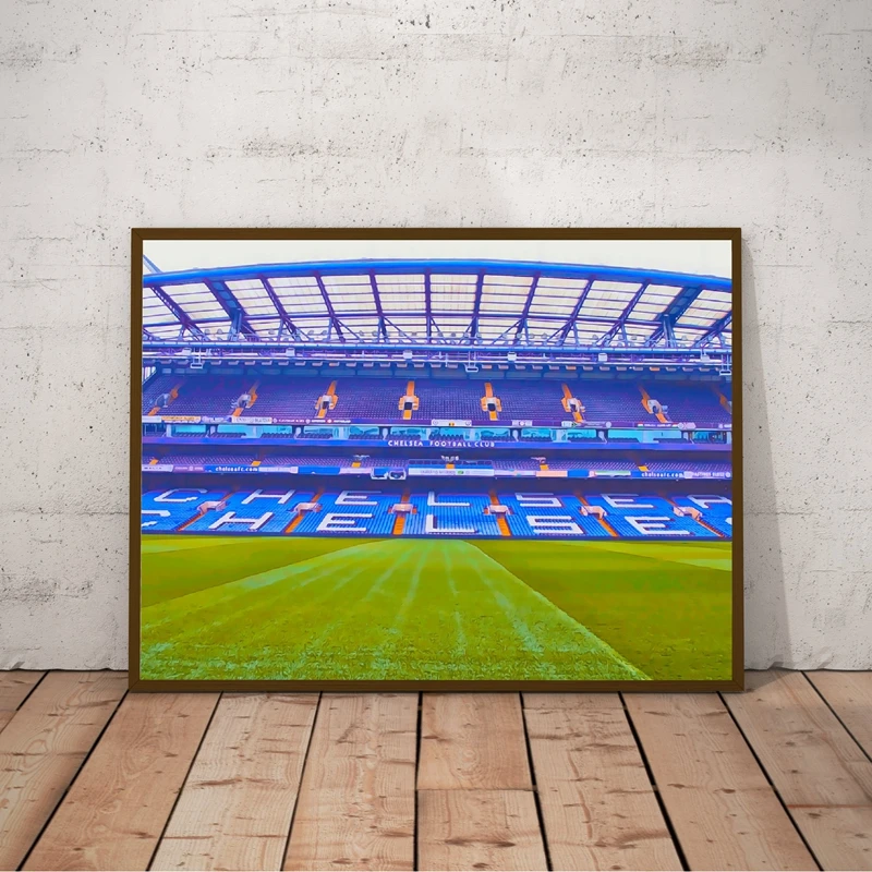 Stamford Bridge Chelsea Stadium Print Famous Football Field Sports Stadium Canvas Painting Wall Art Picture Poster Home Decor