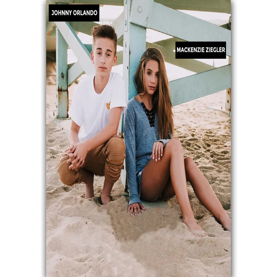 Nowy Johnny Orlando i Mackenzie Ziegler dzieci-jedwabny plakat artystyczny dekoracje ścienne