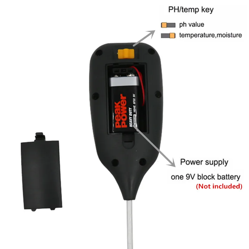 Soil PH Meter Soil Tester PH Moisture Meter Temperature Sunlight Intensity Measurement Analysis Acidity Alkali