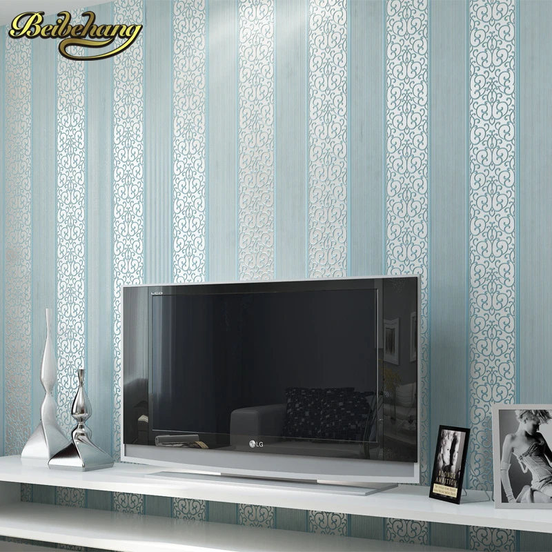 

beibehang living room bedroom sofa tv backgroumd of wall paper roll papel de parede listrado papel de parede 3D Wallpaper Roll