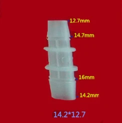 

Straight Hose Joiner Plastic Barbed Connector 14.2mm-12.7mm Pipe Fitting