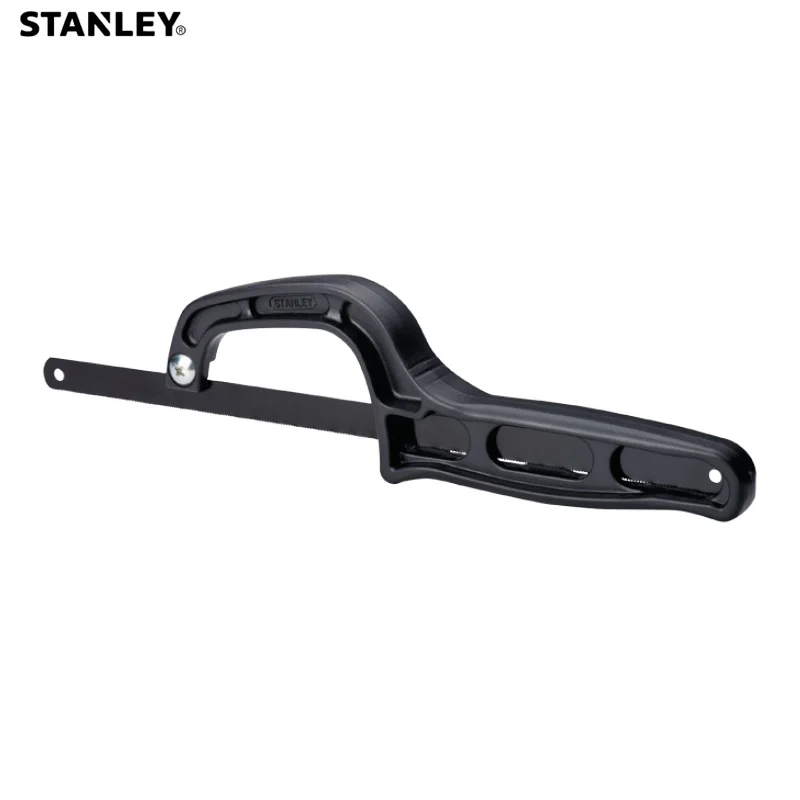 Stanley 1pc small hand saw w/ 1pcs carbon steel blade 24T for wood plastic metal household DIY working mini hacksaw hobby saws