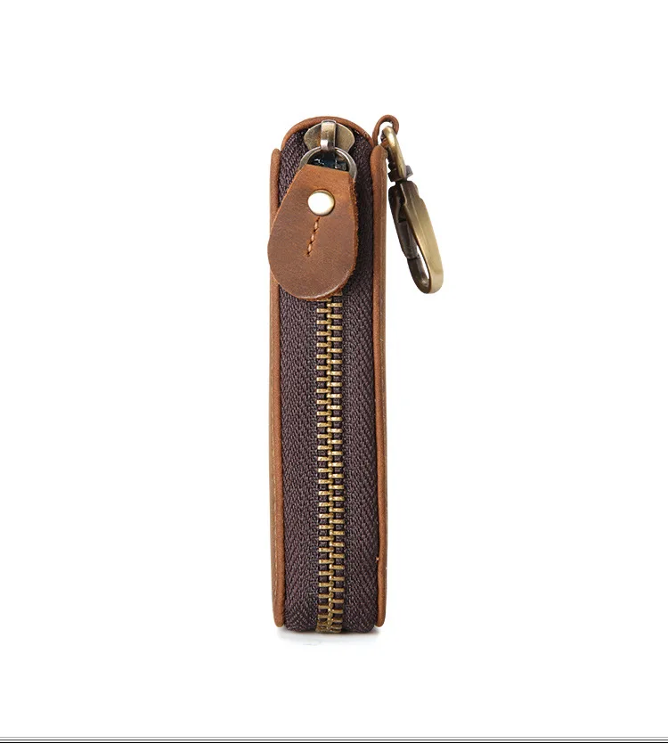 Vintage Key Holder men Genuine Leather key holder Leather key wallet men housekeeper women key case smart organizer pouch