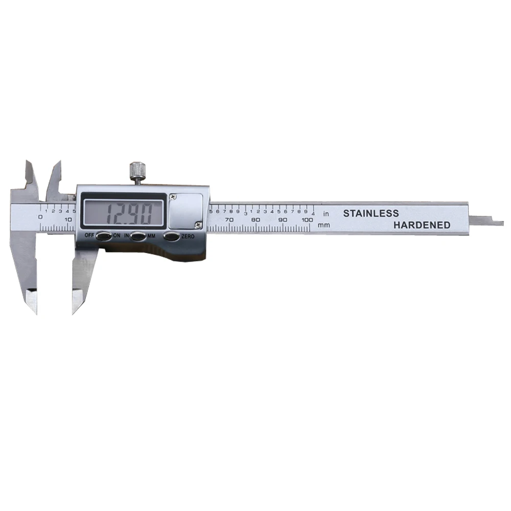 Metal 4-Cal 100mm stal nierdzewna LCD elektroniczny cyfrowy miernik suwmiarka pomiar mikrometryczny narzędzia cyfrowe suwmiarki