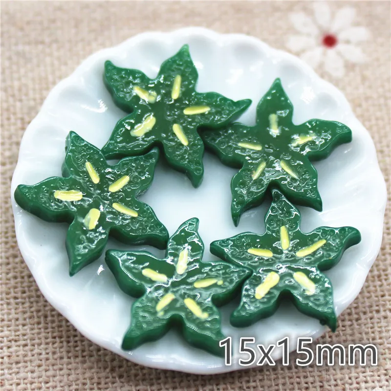 20PCS carambola fruit slice Resin Flatback Cabochon Miniature food Art Supply Decoration Charm Craft