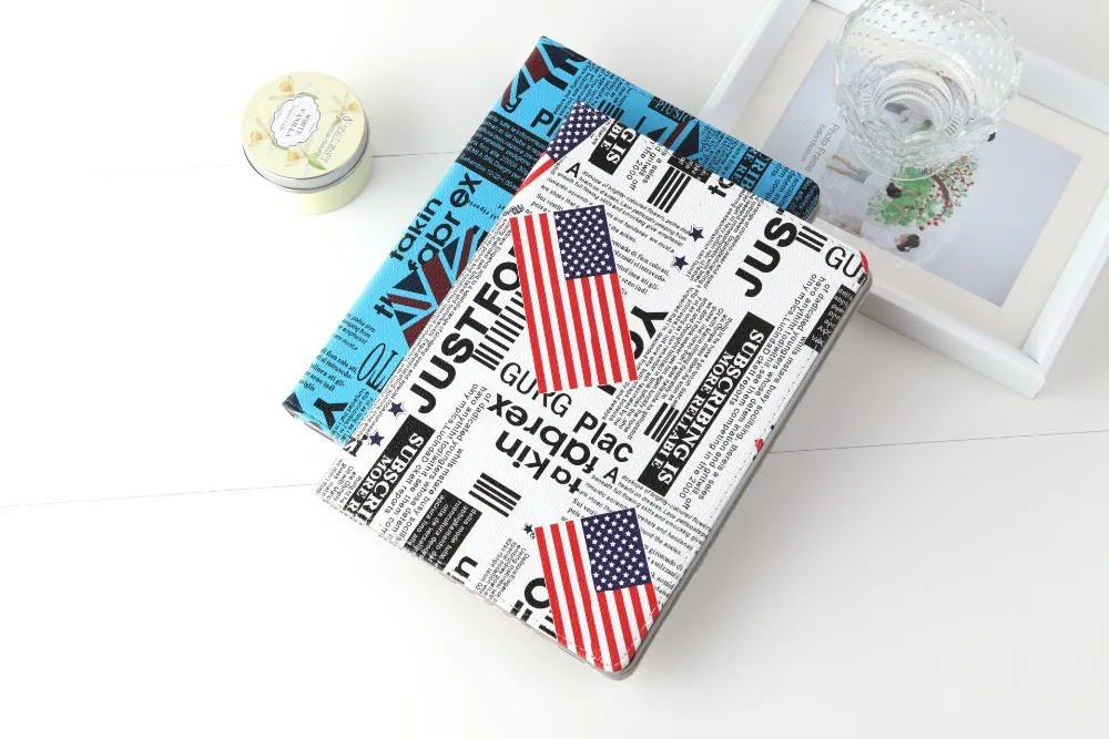 Fashion Retro UK British Flag Printed Folding Book Smart Cover Hard PU Leather Flip Stand Case For Ipad mini 1 2 3