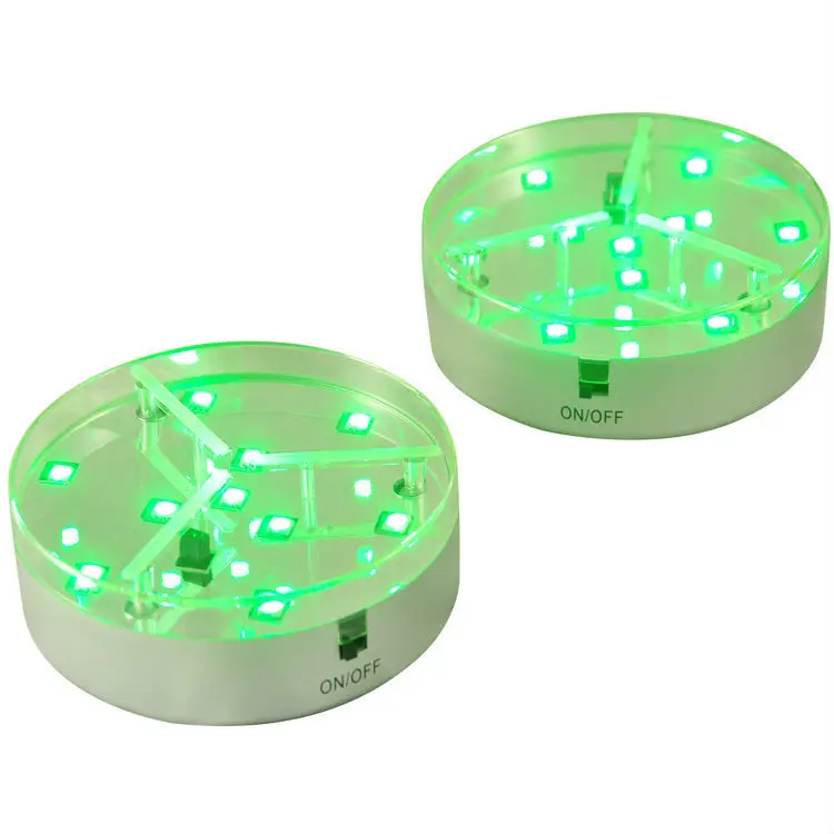 1Piece 3AA Battery Operated 9RGB LED 4 inch led light base 9 number system  For Wedding Party  Decoration with Remote Controller