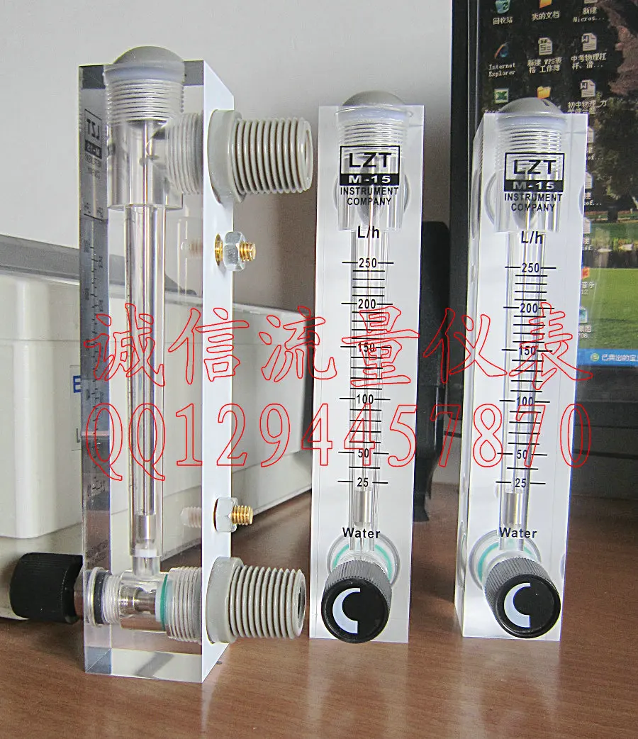 

Adjustable panel type flow meter LZT-15T liquid flowmeter 25-250L/h