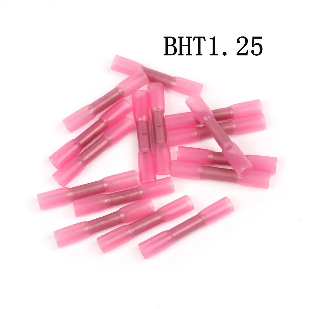 20/30/50Pcs Thermorétractable Butt Connecteurs De Fil AWG 16-14 1.5-2.5mm2 Bleu Imperméable À L'eau Isolé De Fil D'automobile Terminaux de Câble