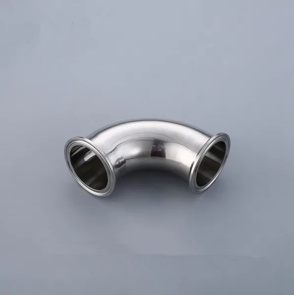 

19mm Pipe O/D SUS304 Stainless Steel Sanitary 1.5" Tri Clamp 90 Degree Elbow Pipe Fitting For Homebrew Diary Product