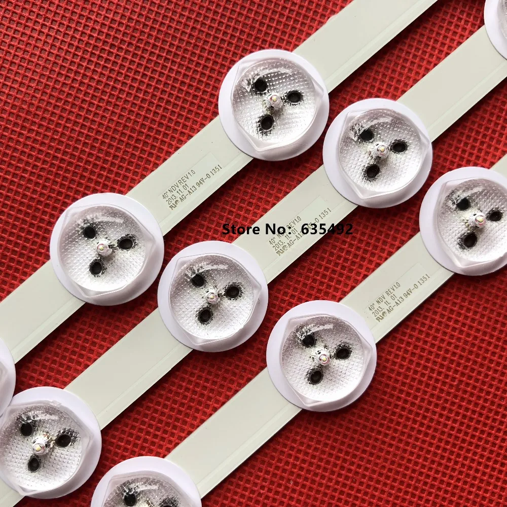 5세트 LED 스트립 40"NDV A/B/C 유형VES390UNDC-01 VES400UNDS-02 39PF3025D 39FHD-CNOV 39FLHY168D 39FPD274D LC-39LD145K LT-40TW51용