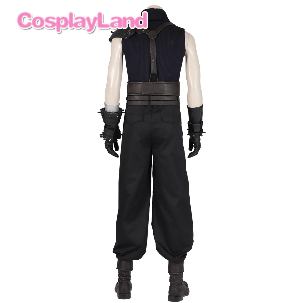 Game Final Fantasy VII Kostuum Cloud Strife Cosplay Uniform Halloween Carnaval Party Volwassen Mannen Broek Pak Custom Made