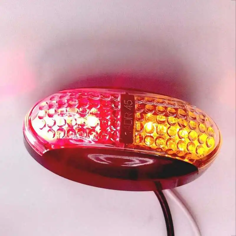 4LED Side Marker Tail Light Lamp 12/24V, waterproof For Caravan Trailer Truck Camper 2 Color